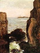 Childe Hassam Nymph on a Rocky Ledge oil on canvas